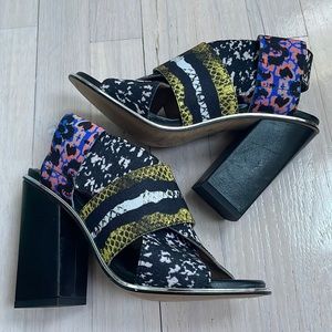 Zara Wedge Block Heel Sandals